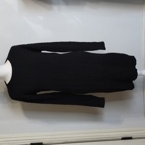 Spadehill sweater dress size XL black cable knit long sleeve fitted Spade Hill